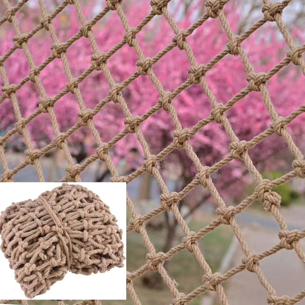 Twine Jute Natural - 麻縄クライミングネット自然ジュートロープDIYクラフトジュート麻ひもトレリス装飾ネット天井メッシュ壁装飾