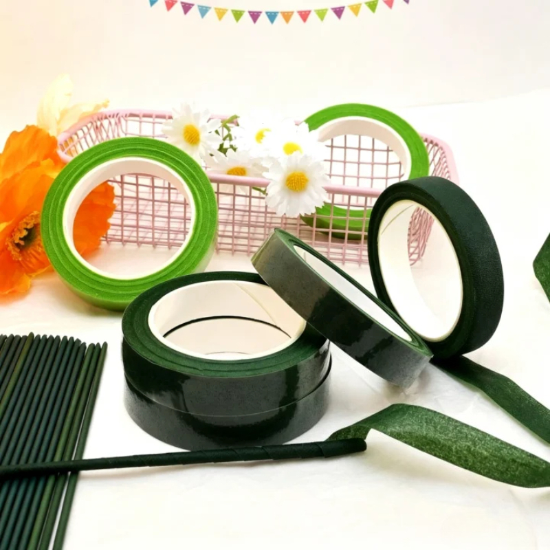Floral Tape Green - グリーン防水フローラルテープ接着剤付き花屋テープフラワーアレンジメントブーケラッピングDIYクラフトウェディングデコレーション