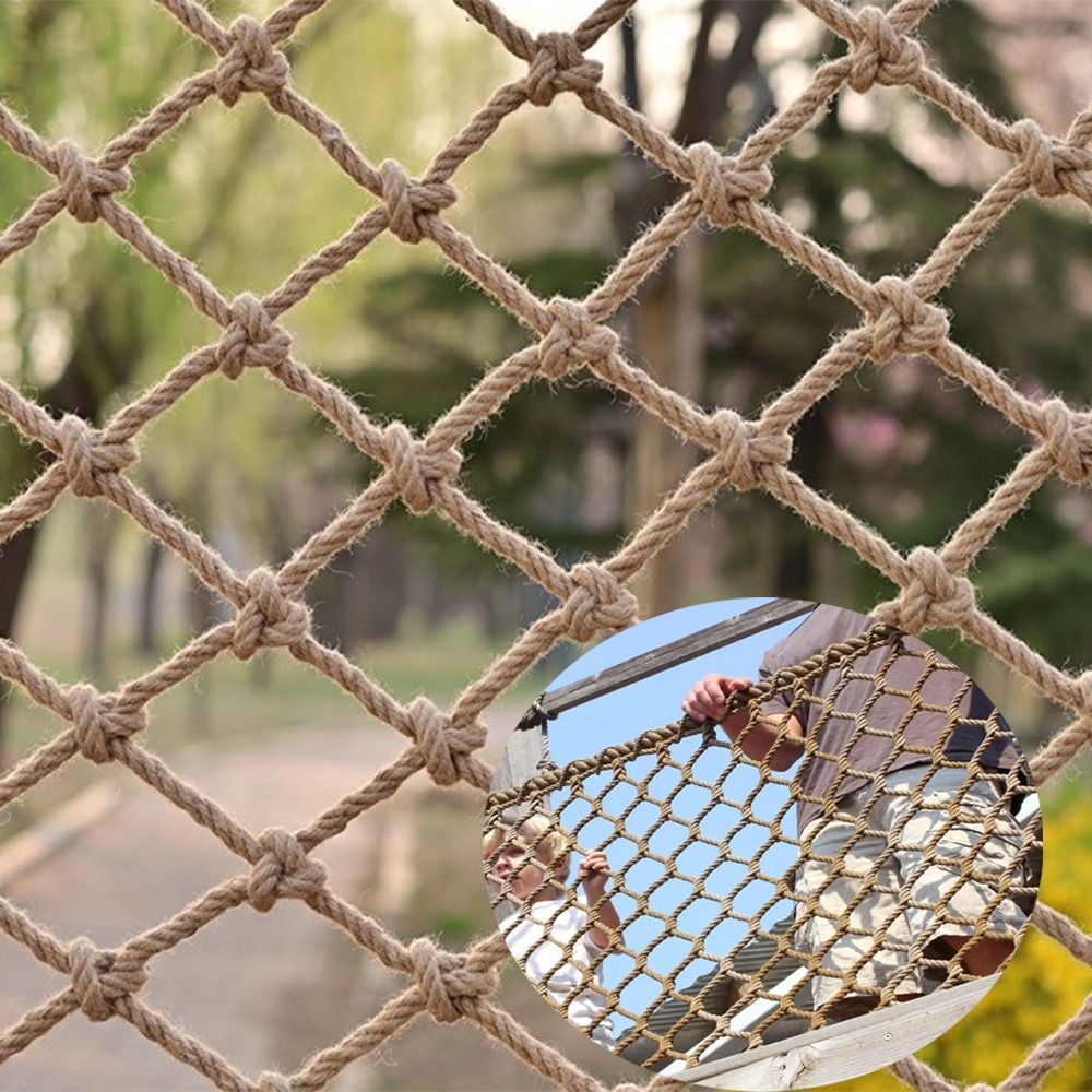 Twine Jute Natural - 麻縄クライミングネット自然麻縄ガーデンバルコニー麻ひもトレリス装飾ネット天井メッシュ壁装飾