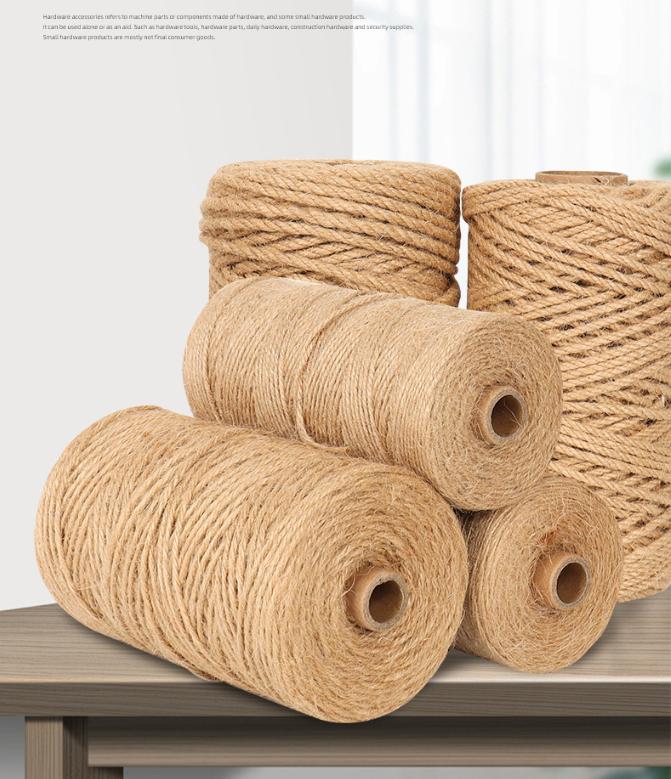 100 メートルナチュラルヴィンテージジュートロープコードス - Twine Jute Natural のレビューと価格