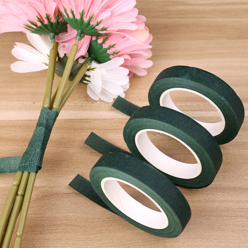 10/1ロールグリーンブーケフローラルテープ自己粘着性雄蕊包 - Floral Tape Green のレビューと価格