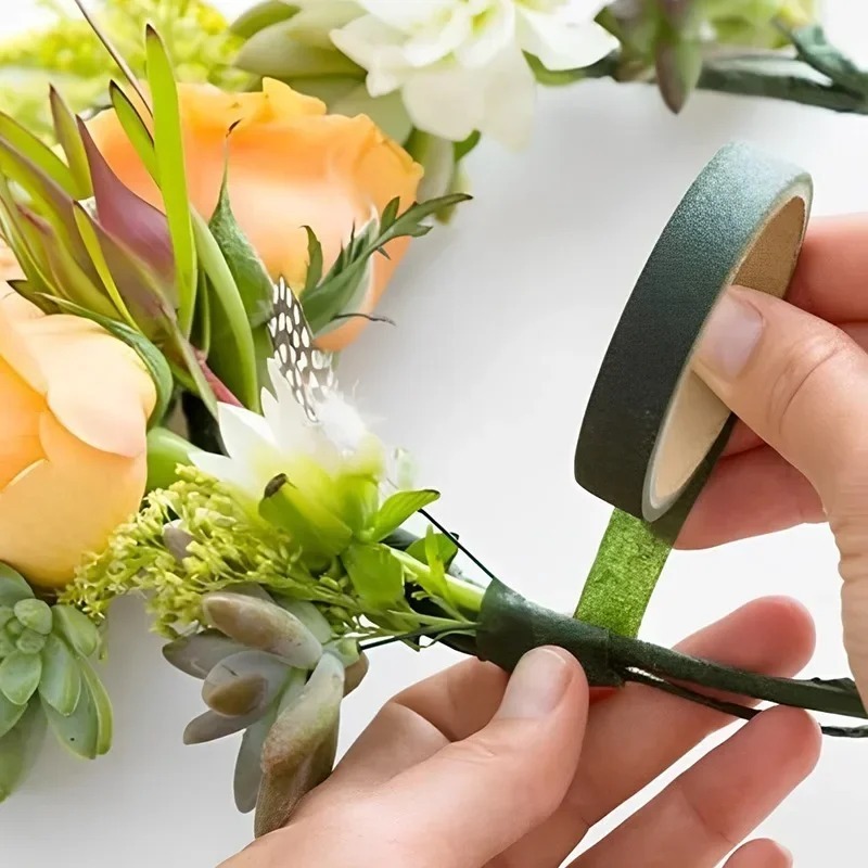 10/1ロールグリーンブーケフローラルテープ自己粘着性雄蕊包 - Floral Tape Green のレビューと価格