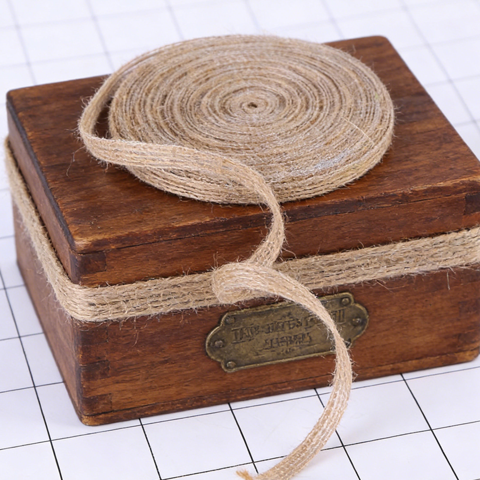 2巻入り天然ジュート麻装飾リボン、素朴な麻製クラフト紐、ウェ - Twine Jute Natural のレビューと価格