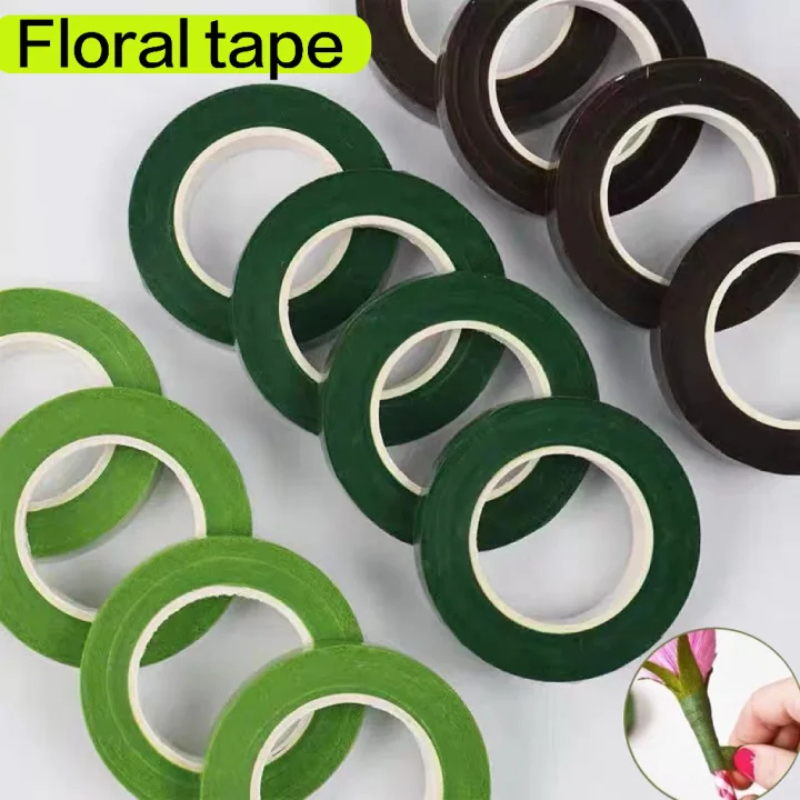 花卉テープ グリーンテープ クレープ紙 DIYフラワー 包装 - Floral Tape Green のレビューと価格