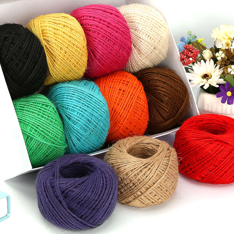 DIY ナチュラル 2mm 50M/ロール カラフルなジュー - Twine Jute Natural のレビューと価格