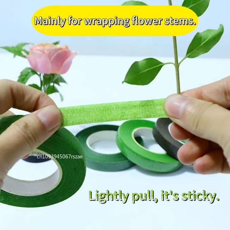 グリーン防水フローラルテープ接着剤付き花屋テープフラワーアレ - Floral Tape Green のレビューと価格
