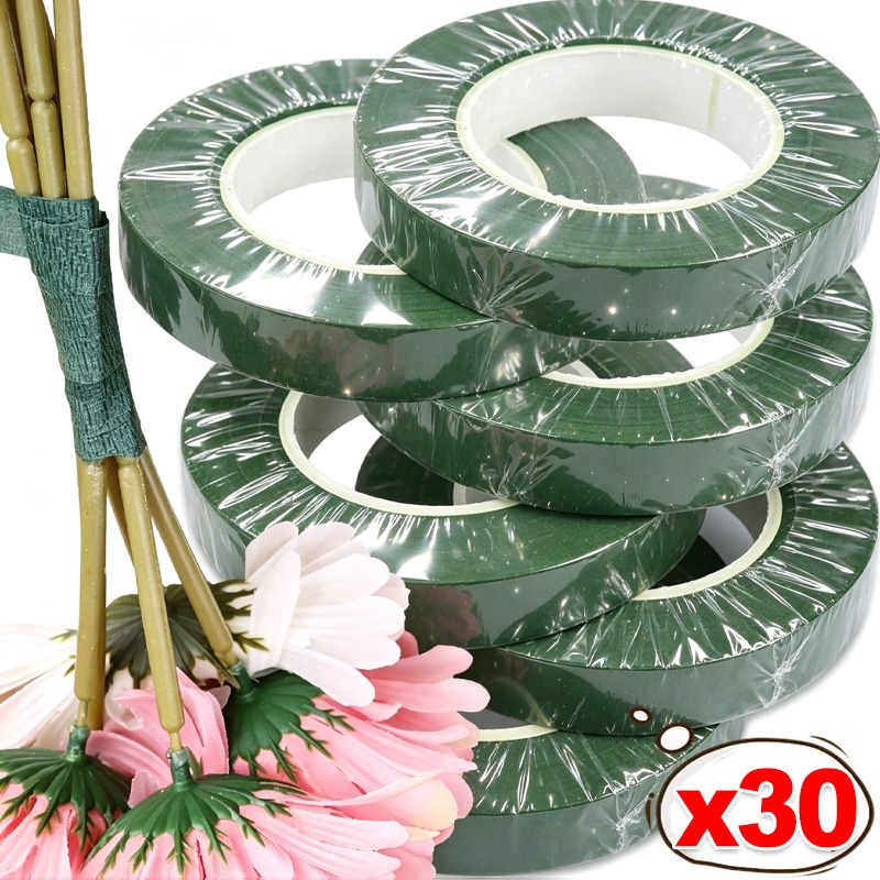30/1x ガーデニングテープ自己粘着グリーンフローラルステ - Floral Tape Green のレビューと価格